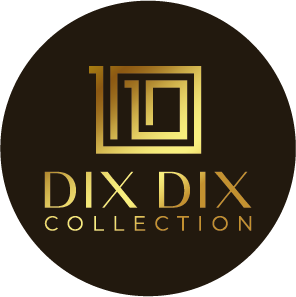 round logo of DIX DIX collection - brown gold